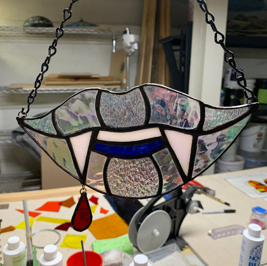 Paris H Vamp Lips- Original Stained GLass
