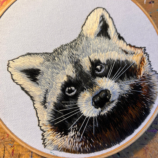 Trash Panda Hand Embroidery