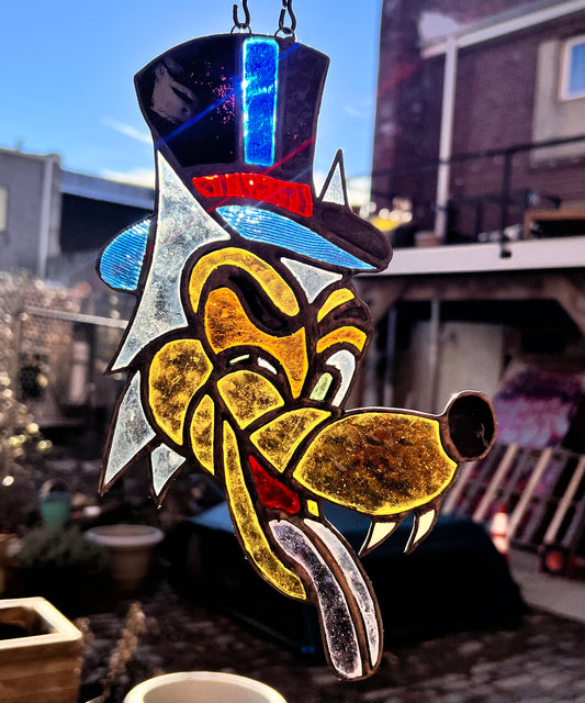 Sleazy Wolf Original Stained Glass